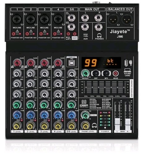 Channel audio mixer - 6-channel, dj